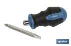 Double ended stubby Phillips and slotted screwdriver PH2 | Available lengths in 38 and 100mm | Ø6mm shank - Cofan