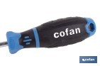 Destornillador plano DIN 5265 modelo Gripforce | Punta magnética y mango antideslizante | Disponible en diferentes tamaños - Cofan