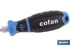 Destornillador plano con hexágono DIN 5265 modelo Gripforce | Punta magnética y mango antideslizante | Disponible en diferentes tamaños - Cofan