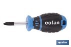 Destornillador corto de carrocero de Phillips, Pozidrive y plano. - Cofan