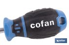 Destornillador corto de carrocero de Phillips, Pozidrive y plano. - Cofan
