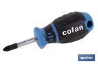 Destornillador corto de carrocero de Phillips, Pozidrive y plano. - Cofan