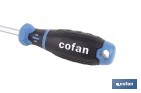 Destornillador hexagonal con punta esférica modelo Gripforce | Punta magnética y mango antideslizante | Disponible en diferentes tamaños - Cofan