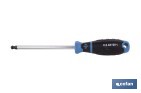 Destornillador hexagonal con punta esférica modelo Gripforce | Punta magnética y mango antideslizante | Disponible en diferentes tamaños - Cofan