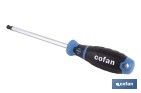 Destornillador hexagonal con punta esférica modelo Gripforce | Punta magnética y mango antideslizante | Disponible en diferentes tamaños - Cofan