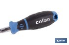 Destornillador flexible de vaso hexagonal hembra Gripforce | Mango antideslizante | Adecuado para vasos de 1/4" - Cofan
