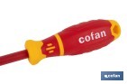 Destornillador de vaso hexagonal aislado modelo Gripforce | Conforme a IEC 60900 y GS | Disponible en diferentes tamaños - Cofan