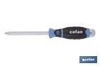 Destornillador Phillips de impacto Gripforce | Cabeza de golpeo y mango antideslizante | Disponible en diferentes tamaños - Cofan