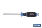 Destornillador Pozidrive de impacto Gripforce | Cabeza de golpeo y mango antideslizante | Disponible en diferentes tamaños - Cofan