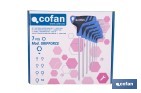 SET DE 7 DESTORNILLADORES TORX MODELO GRIPFORCE | MANGO EN T Y DOBLE PUNTA | PUNTAS DESDE T10 HASTA T40