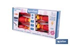 Set de 5 destornilladores aislados modelo Gripforce | Incluye punta plana, Phillips y Pozidriv| De conformidad con IEC 60900 y GS - Cofan