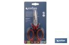 Tijeras de electricista profesional | Con longitud 150 mm  | Con hueco especial para pelar y cortar cable - Cofan