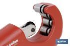 Pipe cutter with 4 rollers | Available in two diameters | Instant Change System (ICS) - Cofan