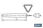 Lime triangulaire | Plusieurs dimensions et modèles | Manches interchangeables et ergonomiques - Cofan