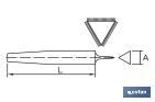 Lima triangolare sottile | Modello Extra Dolce | Due dimensioni disponibili | Manico intercambiabile ed ergonomico - Cofan
