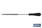 Pointed parallel needle file | Length: 6" | Rubber handle | Smooth model - Cofan