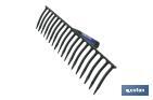 Garden rake forged in special steel | Handle not included | Available in 18 tines - Cofan