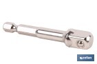 Adaptador de portavasos 3/8" para vasos de 1/4" | Longitud: 65 mm | Fabricado en acero cromo vanadio - Cofan