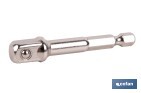 Adaptador de portavasos 3/8" para vasos de 1/4" | Longitud: 65 mm | Fabricado en acero cromo vanadio - Cofan