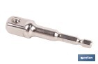 ADAPTADOR DE PORTAVASOS 1/2" PARA VASOS DE 1/4" | LONGITUD: 72 MM | FABRICADO EN ACERO CROMO VANADIO