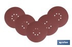 PACK DE 5 DISCOS DE LIJA PARA LIJADORA DE PARED Y TECHO | HOJAS DE LIJA REDONDOS DE ÓXIDO DE ALUMINIO | DISPONIBLES EN DIFERENTES GRANOS