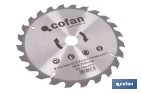 Hoja de sierra circular para madera Ø210 mm con 24 dientes | Disco de corte compatible con sierras ingletadoras | Cortes limpios y precisos en madera, plástico y metal blando - Cofan