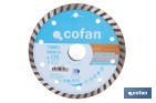 Diamond discs "general construction" base turbo - Cofan