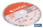 Silent segmented diamond disc - Cofan