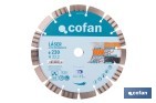 DISCO DE DIAMANTE DE ALTO RENDIMIENTO Ø230 MM | CORTE EN SECO EN HORMIGÓN, ASFALTO, GRANITO | ESPESOR DE 3 MM Y SEGMENTO DE 15 MM
