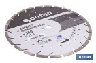 Diamond disc for old concrete and asphalt - Cofan