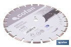 Disco de diamante reforzado soldado por láser | Corte húmedo en asfalto y hormigón abrasivo | Disponible en diferentes medidas - Cofan