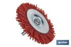 Escova circular com fios de nylon abrasivos | Disponível em diferentes tamanhos | Adequada para polir, esmerilhar, remover ferrugem, etc. - Cofan
