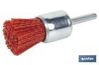 Nylon end brush | With nylon filaments | Ø6mm x 25mm | Suitable for polishing, grinding, removing rust, etc. - Cofan