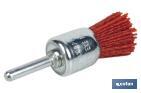 Nylon end brush | With nylon filaments | Ø6mm x 25mm | Suitable for polishing, grinding, removing rust, etc. - Cofan