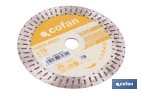 Disco de diamante porcelánico Ø76 mm | Corte en seco de gres, cerámica y azulejos | Compatible con mini amoladora Cofan - Cofan