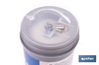 Hilo sellador de PTFE | Adecuado para roscas plásticas y metálicas de agua y gas | Bote con cortador | Longitud de 160 m - Cofan