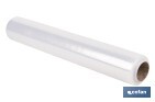 Film estirable transparente y manual de 23 micras | Medidas: 121 m x 53 cm | Extra ligero con mandril de 100 g | Alta resistencia - Cofan