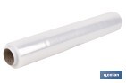 Film estirable transparente y manual de 23 micras | Medidas: 121 m x 53 cm | Extra ligero con mandril de 100 g | Alta resistencia - Cofan