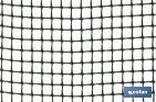 PVC square mesh | Mesh aperture of 10mm | Available in green | Size: 1 x 25mm - Cofan