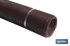 Grillage en PVC | Maille carrée de 10 mm | Couleur marron | Dimension de 1 x 25 m - Cofan