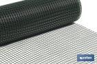 PVC square mesh | Mesh aperture of 20mm | Available in green | Size: 1 x 25mm - Cofan