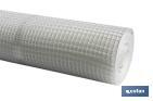Rete di PVC | Fori quadrati di 20 mm | Bianco | Dimensioni: 1 x 25 m - Cofan
