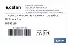 Coquillas aislantes para tuberías | Material: polietileno expandido | Color: gris | Protección térmica y anticorrosión | Disponible en diferentes diámetros y longitudes - Cofan