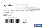 Coquillas aislantes para tuberías | Material: polietileno expandido | Color: gris | Protección térmica y anticorrosión | Disponible en diferentes diámetros y longitudes - Cofan