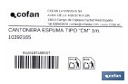 U-shaped foam edge protector | Material: polyethylene | Length: 1 m | Colour: light blue | Edge protection - Cofan