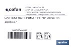 U-shaped foam edge protector | Material: polyethylene | Length: 1 m | Colour: grey | Edge protection | Available in different sizes - Cofan
