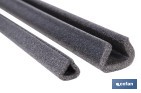 U-shaped foam edge protector | Material: polyethylene | Length: 1 m | Colour: grey | Edge protection | Available in different sizes - Cofan