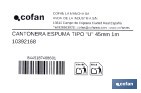 U-shaped foam edge protector | Material: polyethylene | Length: 1 m | Colour: grey | Edge protection | Available in different sizes - Cofan