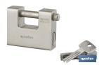 Extra armoured nickel-plated steel padlock - Cofan