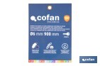 Candado de cadena de acero cementado | Cadena de Ø6 mm y longitud de 90 cm | Funda de nylon azul | Incluye 2 llaves de seguridad - Cofan